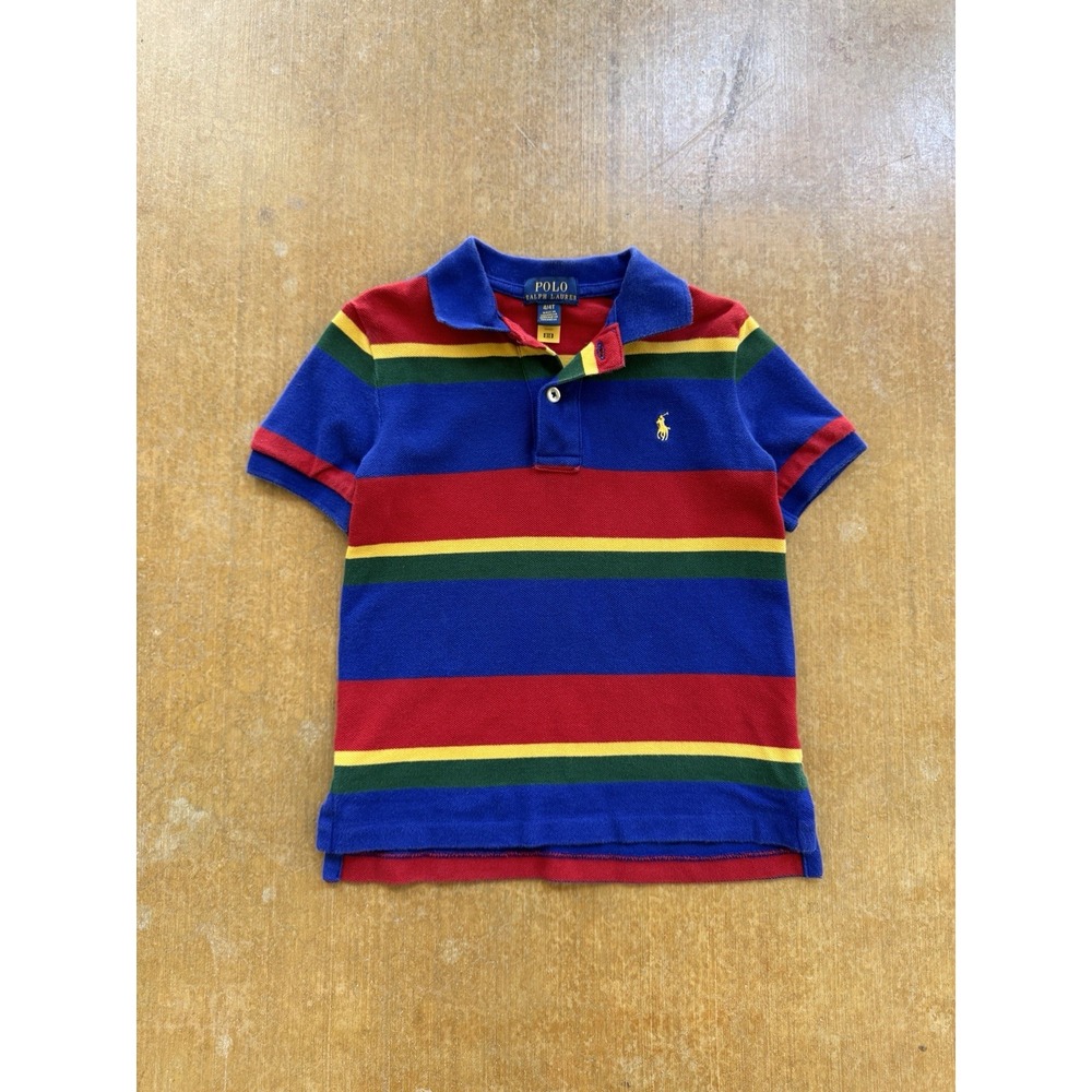 Polo Ralph Lauren Striped Colored Cotton Short Sleeve Polo Shirt Kids 4 Years